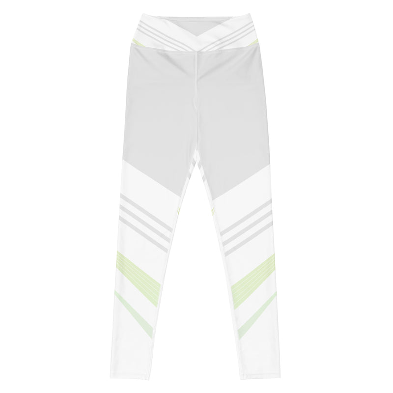 White Multi Color Yoga Leggings