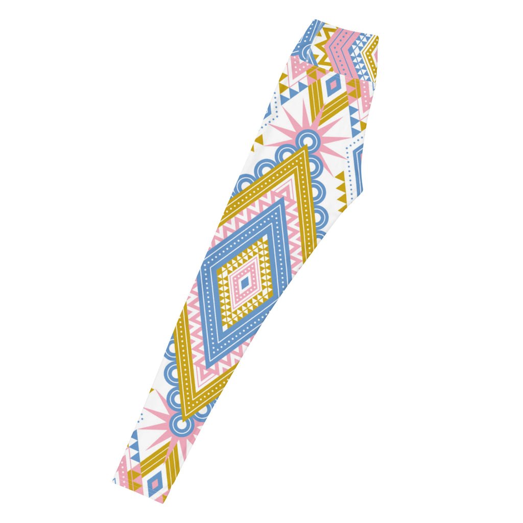 Pastel Diamond Print Yoga Leggings