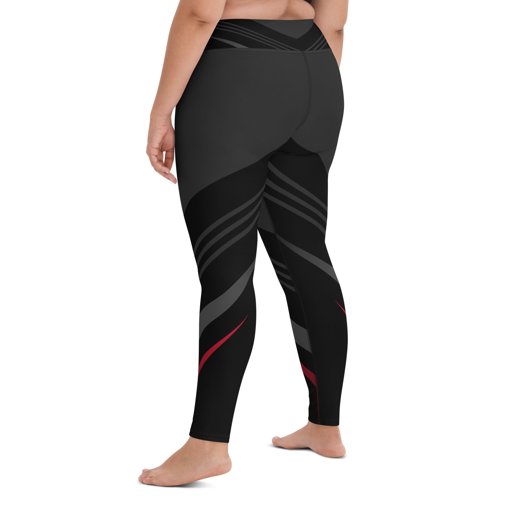 Black Multi Color Yoga Leggings