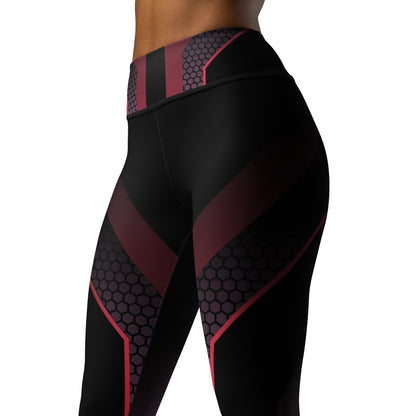 Multi Color Line Print Yoga Leggings