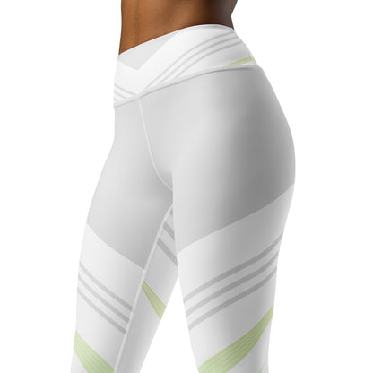 White Multi Color Yoga Leggings