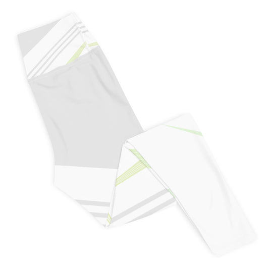 White Multi Color Yoga Leggings