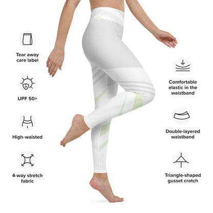 White Multi Color Yoga Leggings