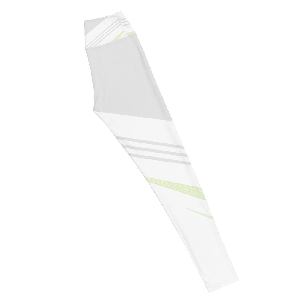 White Multi Color Yoga Leggings