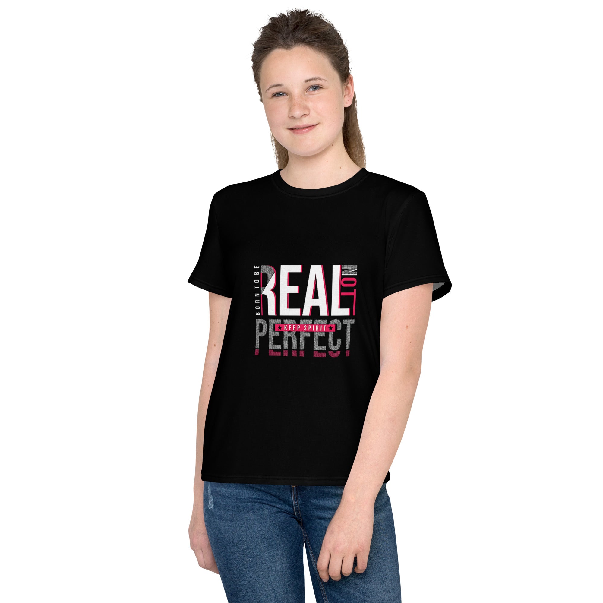Born to be Real Youth crew neck unisex t-shirt