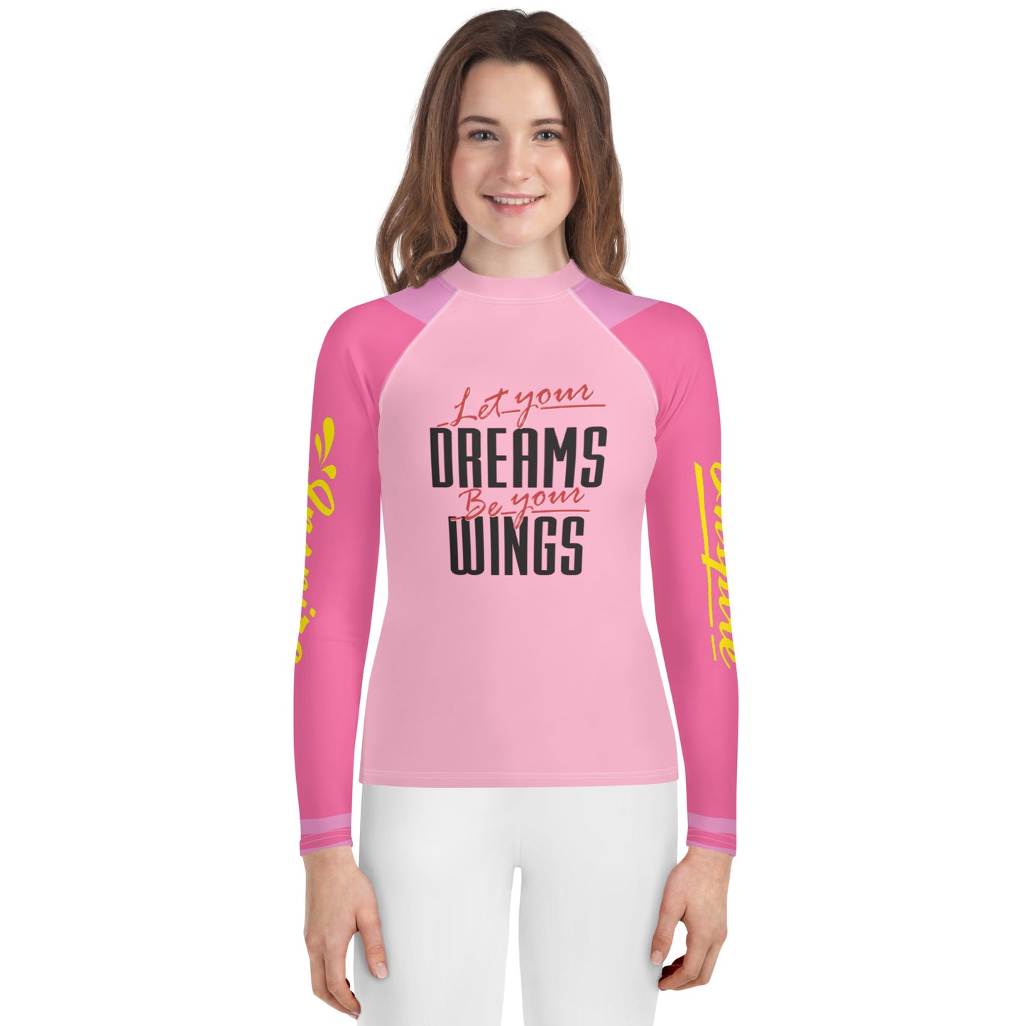 Let Your Dreams Be Your Wings Youth Rash Guard