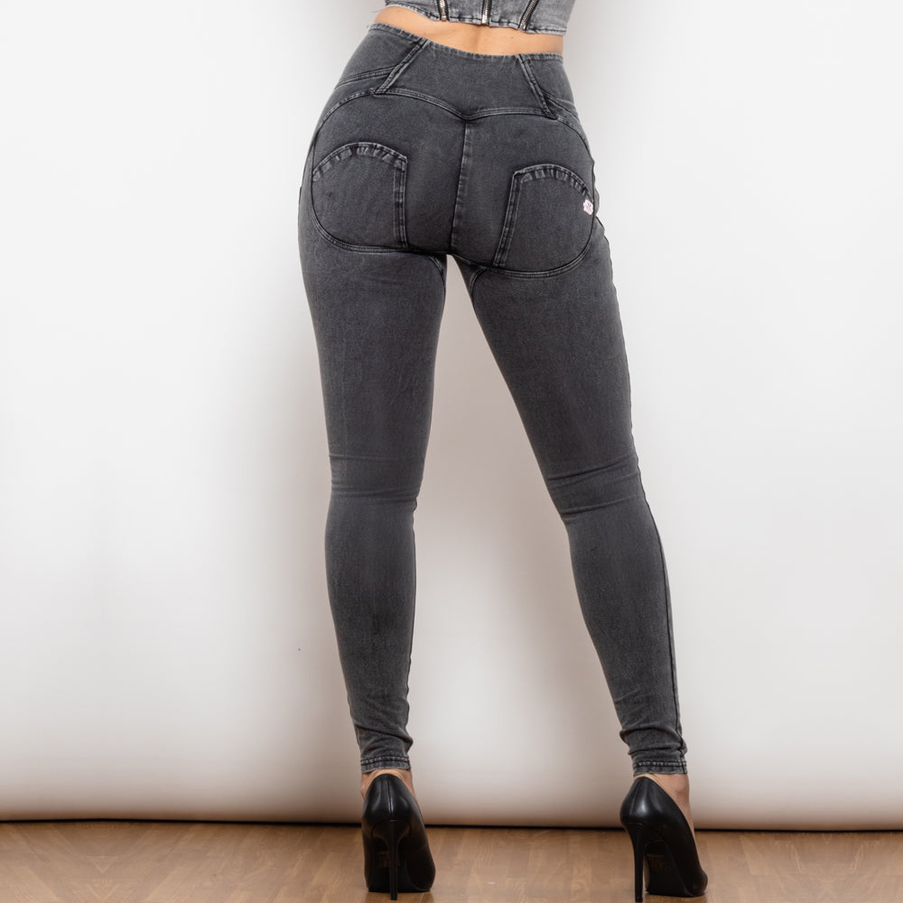 Grey Butt Lift High Waist Pants