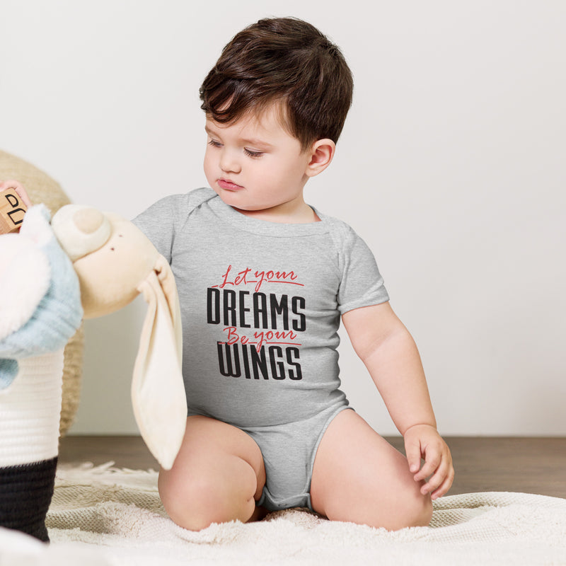 Let Your Dreams Be Your Wings Baby short sleeve one piece
