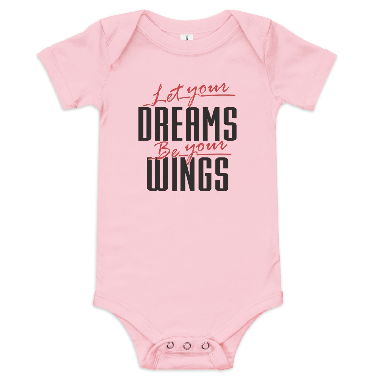 Let Your Dreams Be Your Wings Baby short sleeve one piece