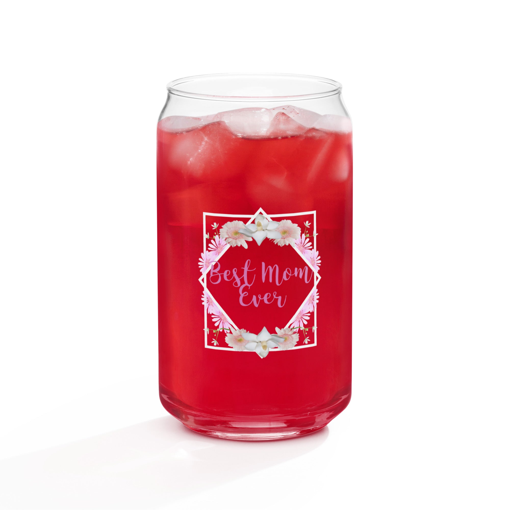 BEST MOM EVER Can-shaped glass
