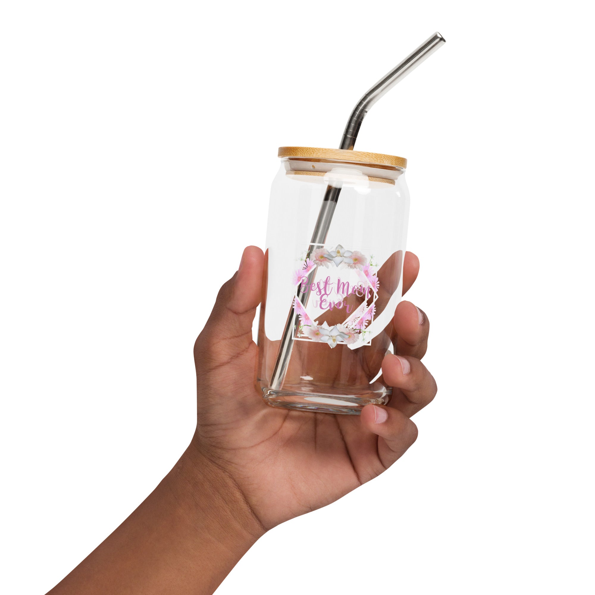 BEST MOM EVER Can-shaped glass