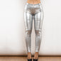 Silver Metallic Waterproof Biker Pants