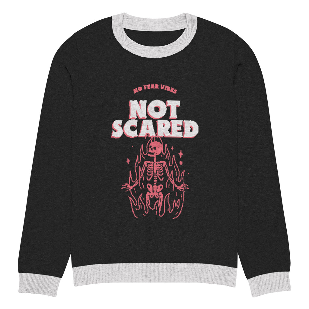Not Scared Knitted crew neck sweater
