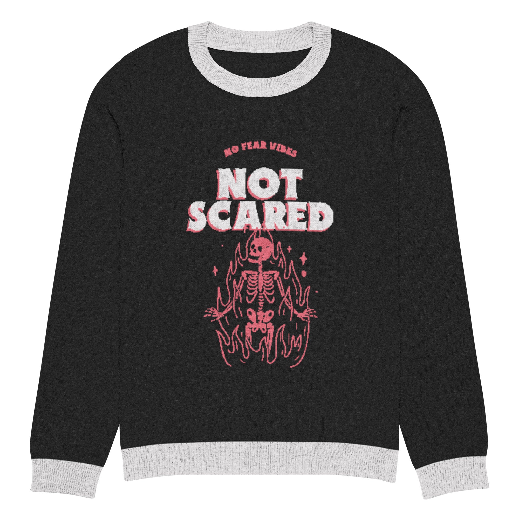 Not Scared Knitted crew neck sweater
