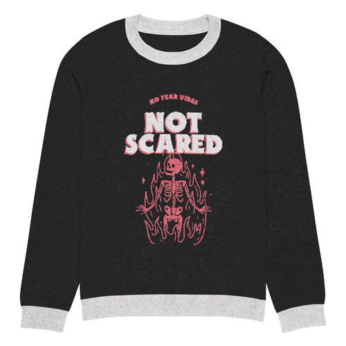 Not Scared Knitted crew neck sweater