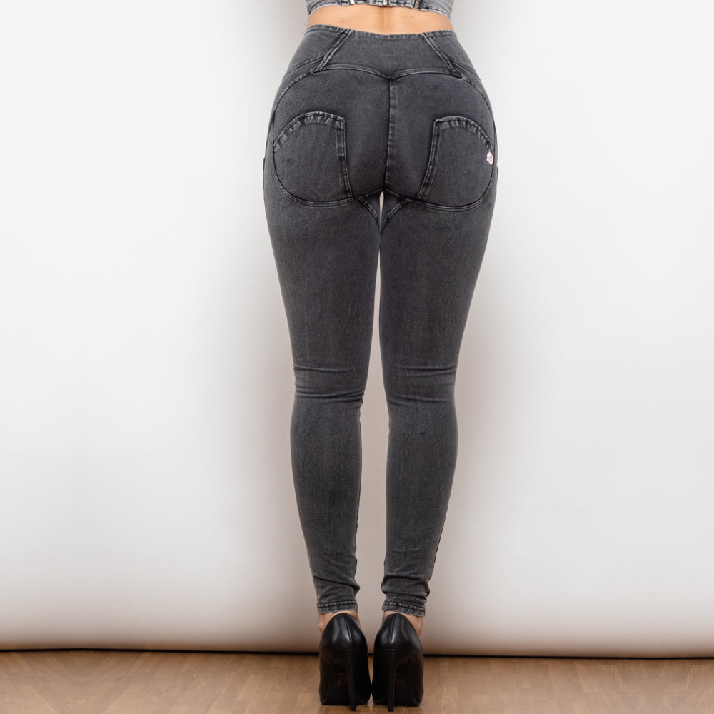 Grey Butt Lift High Waist Pants