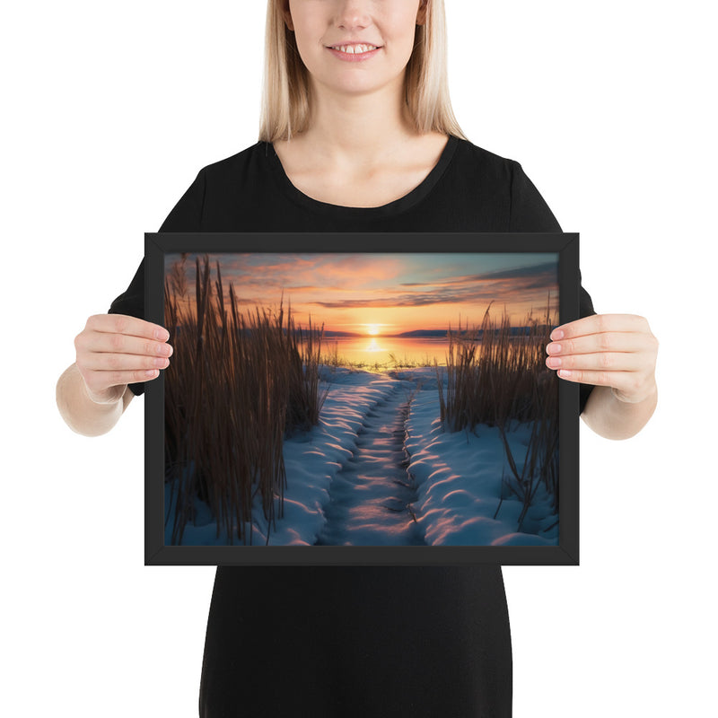 Beach Sunset Framed Poster #1