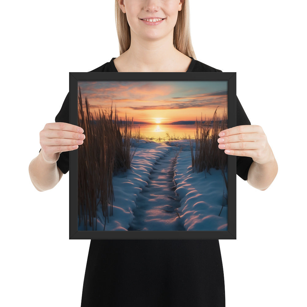 Beach Sunset Framed Poster #1