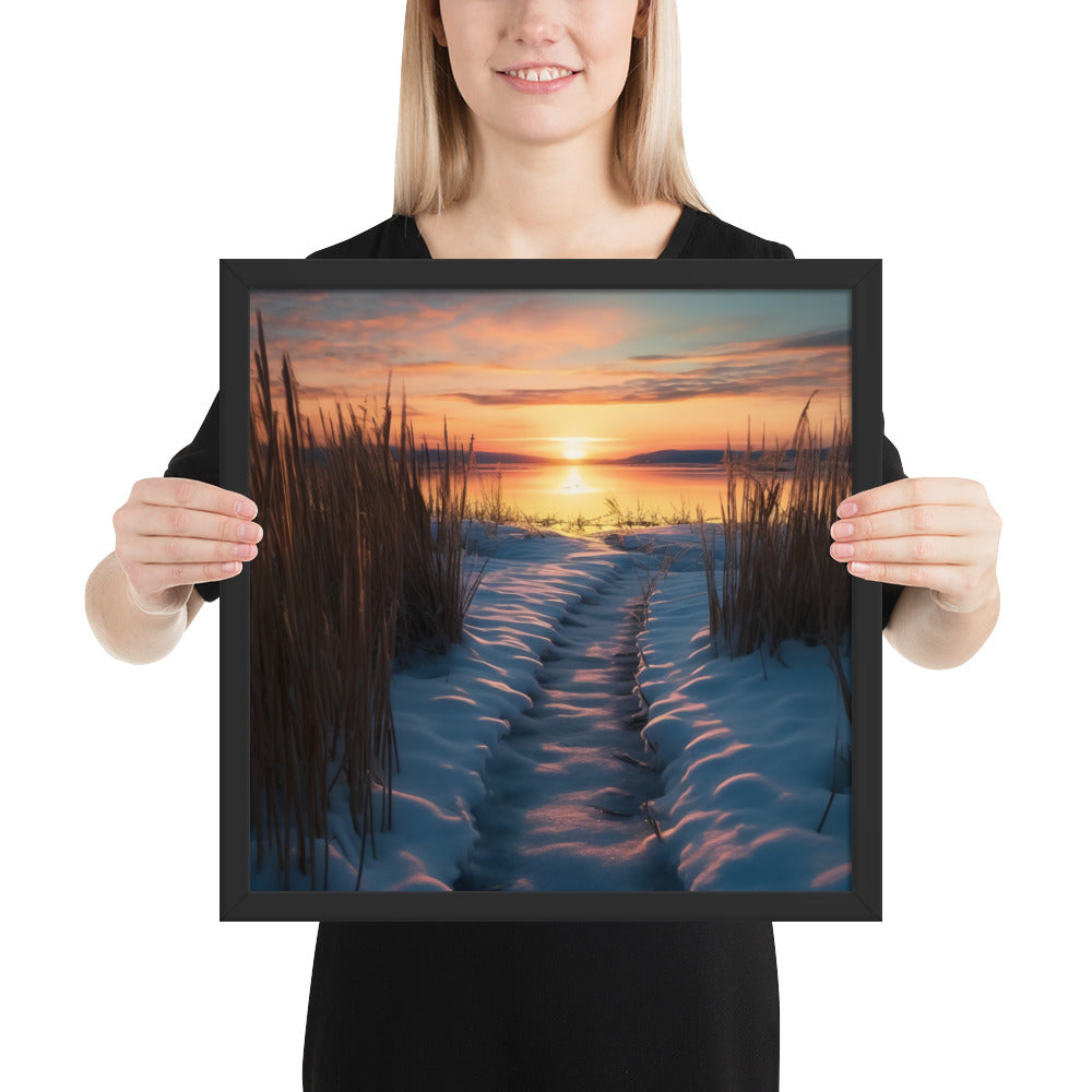 Beach Sunset Framed Poster #1