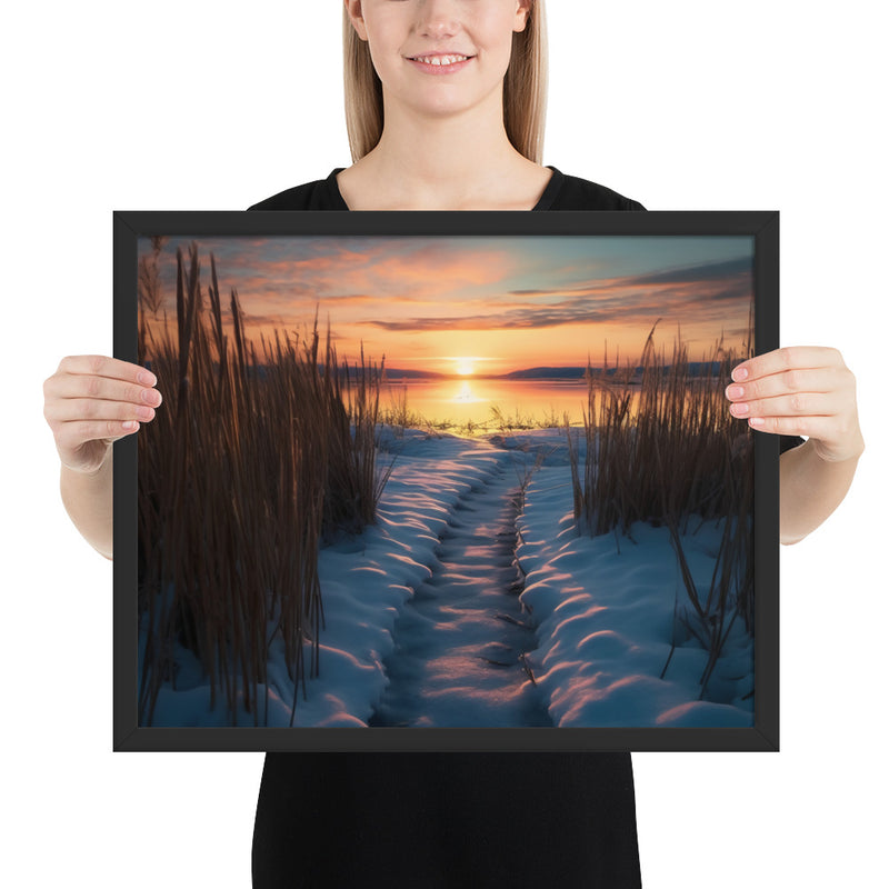 Beach Sunset Framed Poster #1
