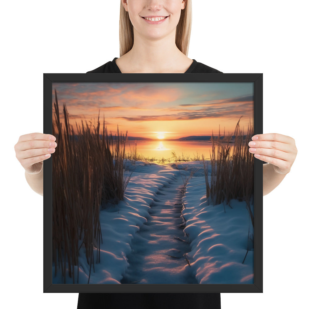 Beach Sunset Framed Poster #1