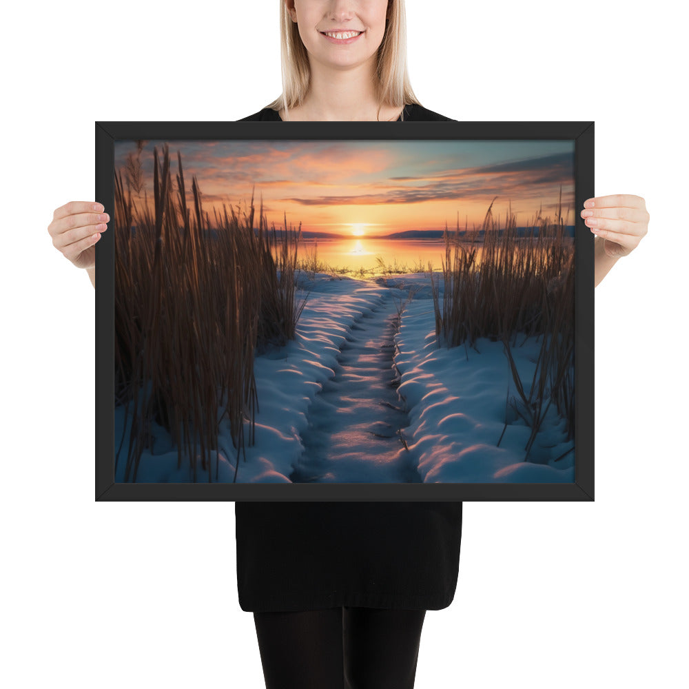 Beach Sunset Framed Poster #1