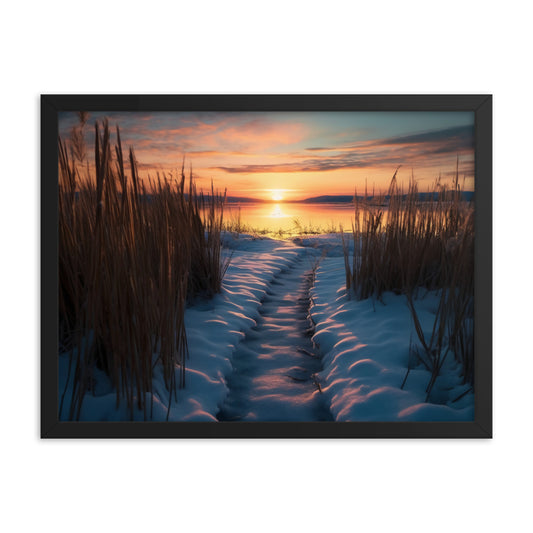 Beach Sunset Framed Poster #1