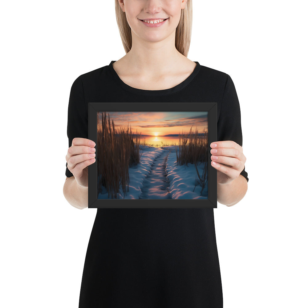 Beach Sunset Framed Poster #1