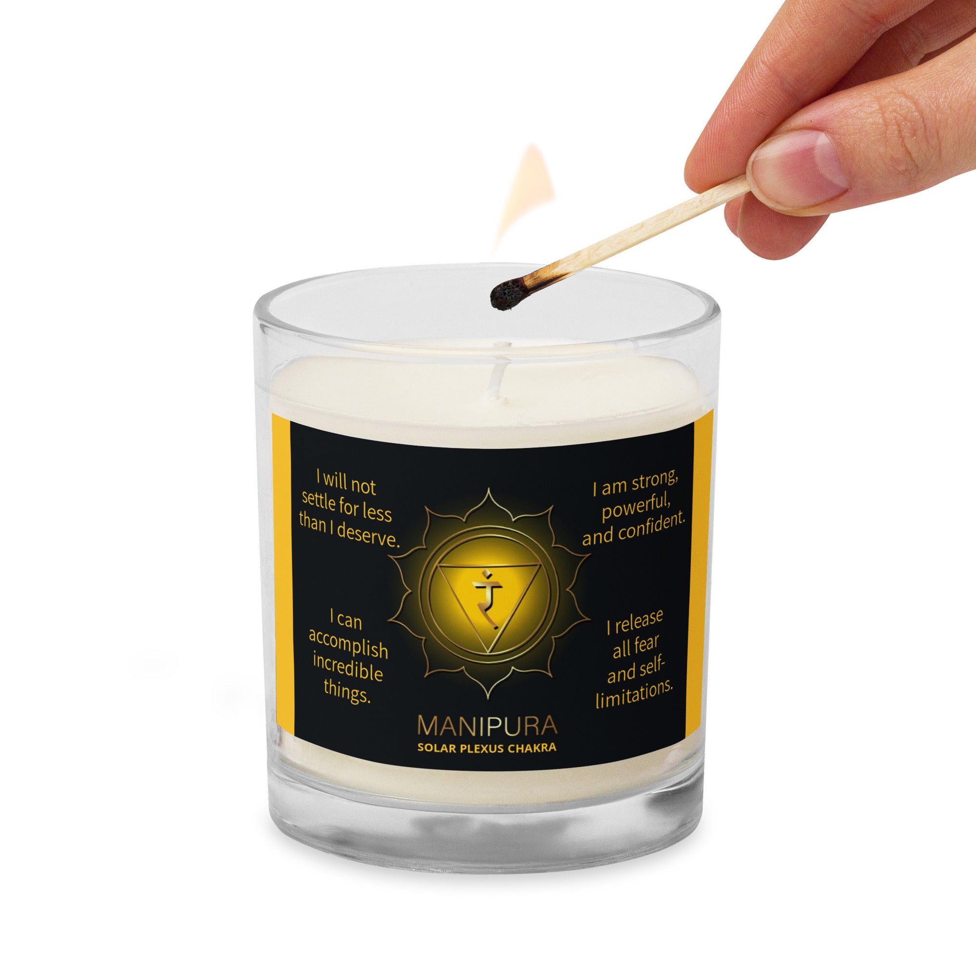 Solar Plexus Glass jar soy wax candle