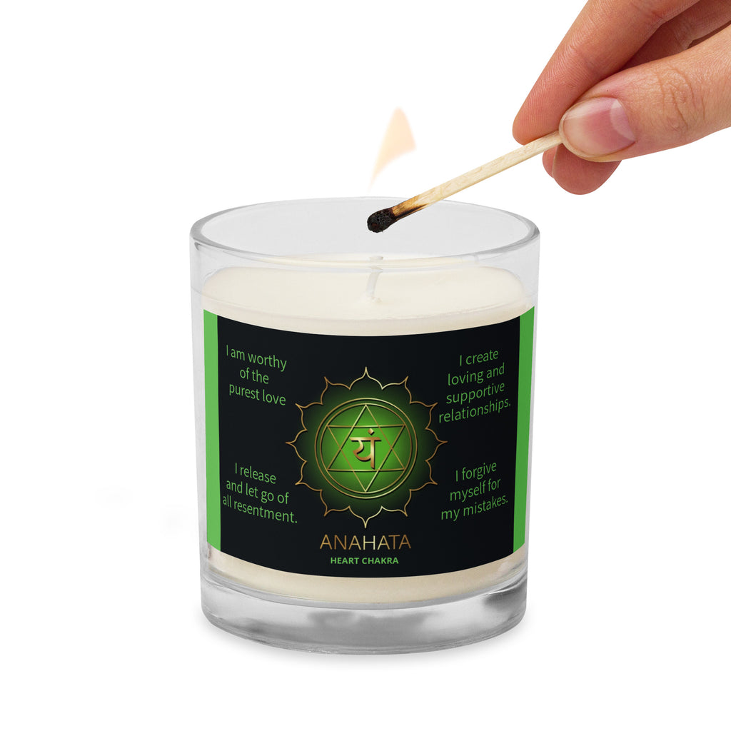 Heart Chakra Glass jar soy wax candle