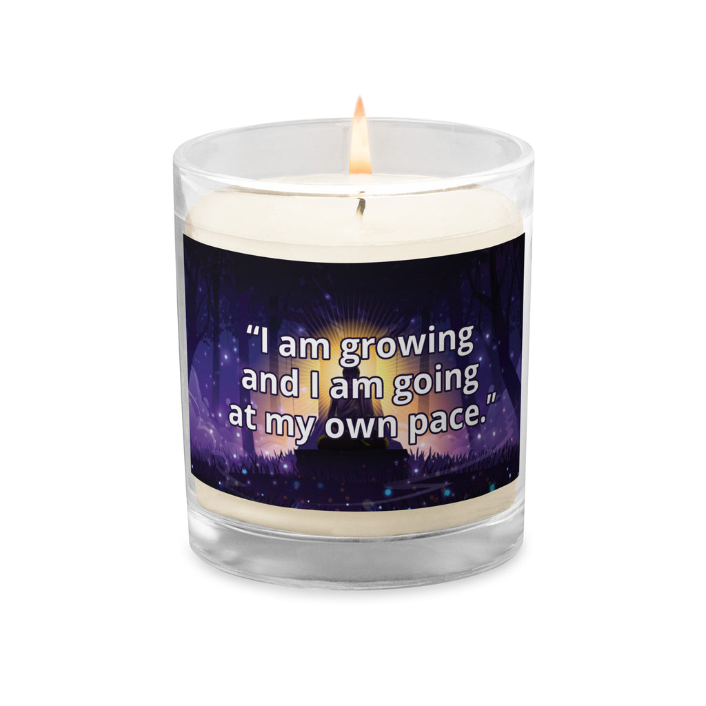 I Am Growing Affirmation Glass jar soy wax candle