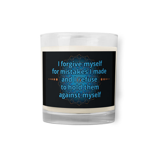 Self-Forgiveness Affirmation Glass jar soy wax candle