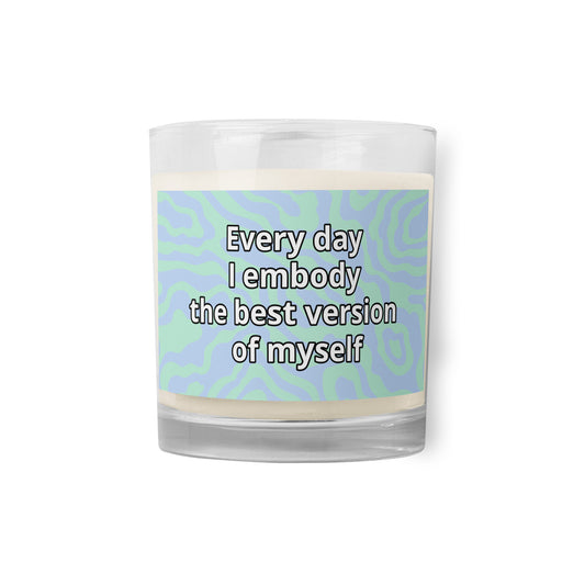 My Best Self Affirmation Glass jar soy wax candle