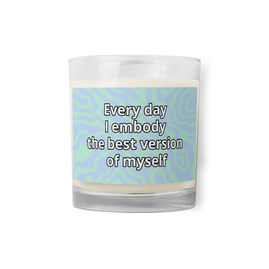 My Best Self Affirmation Glass jar soy wax candle