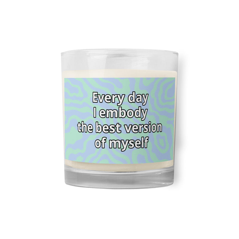 My Best Self Affirmation Glass jar soy wax candle