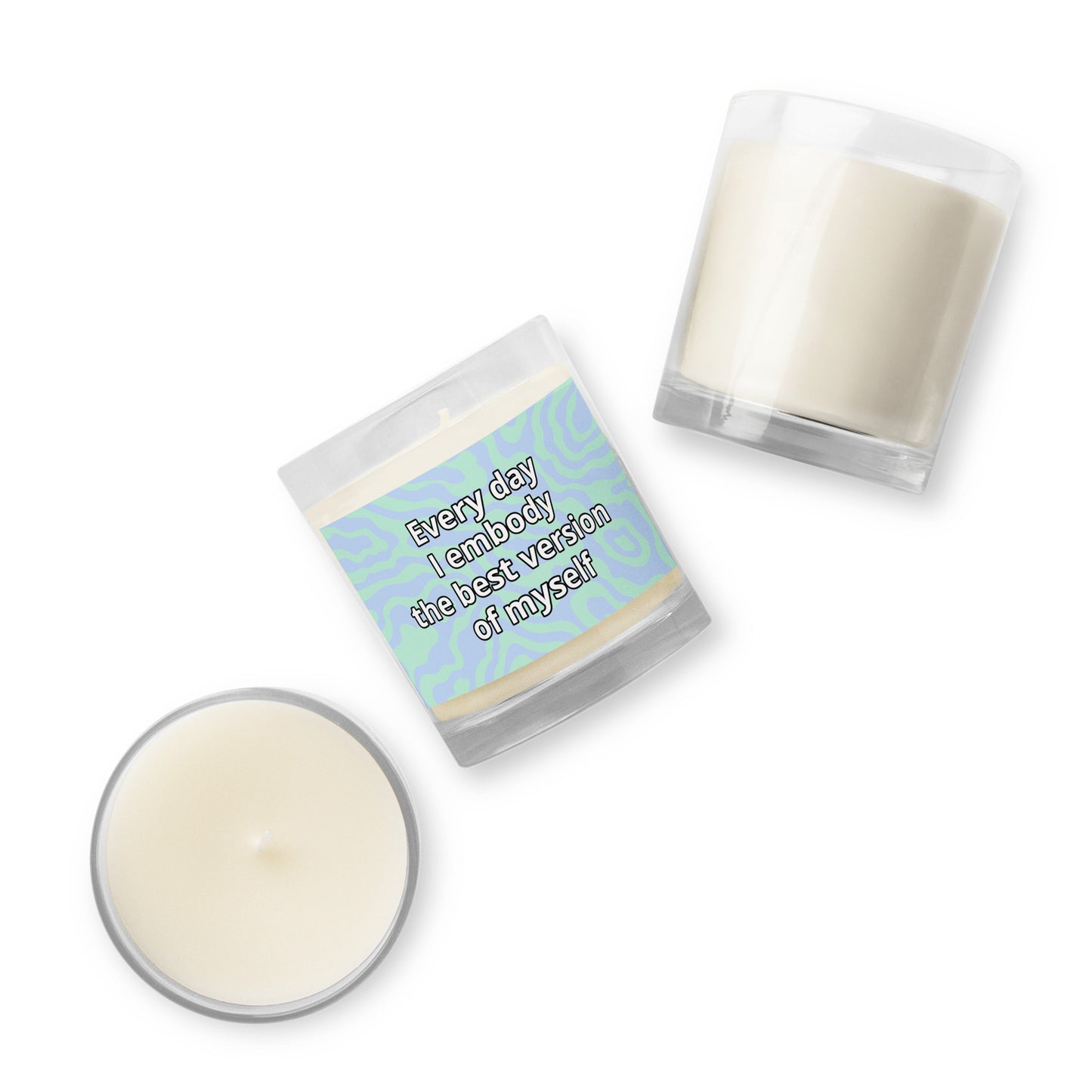 My Best Self Affirmation Glass jar soy wax candle