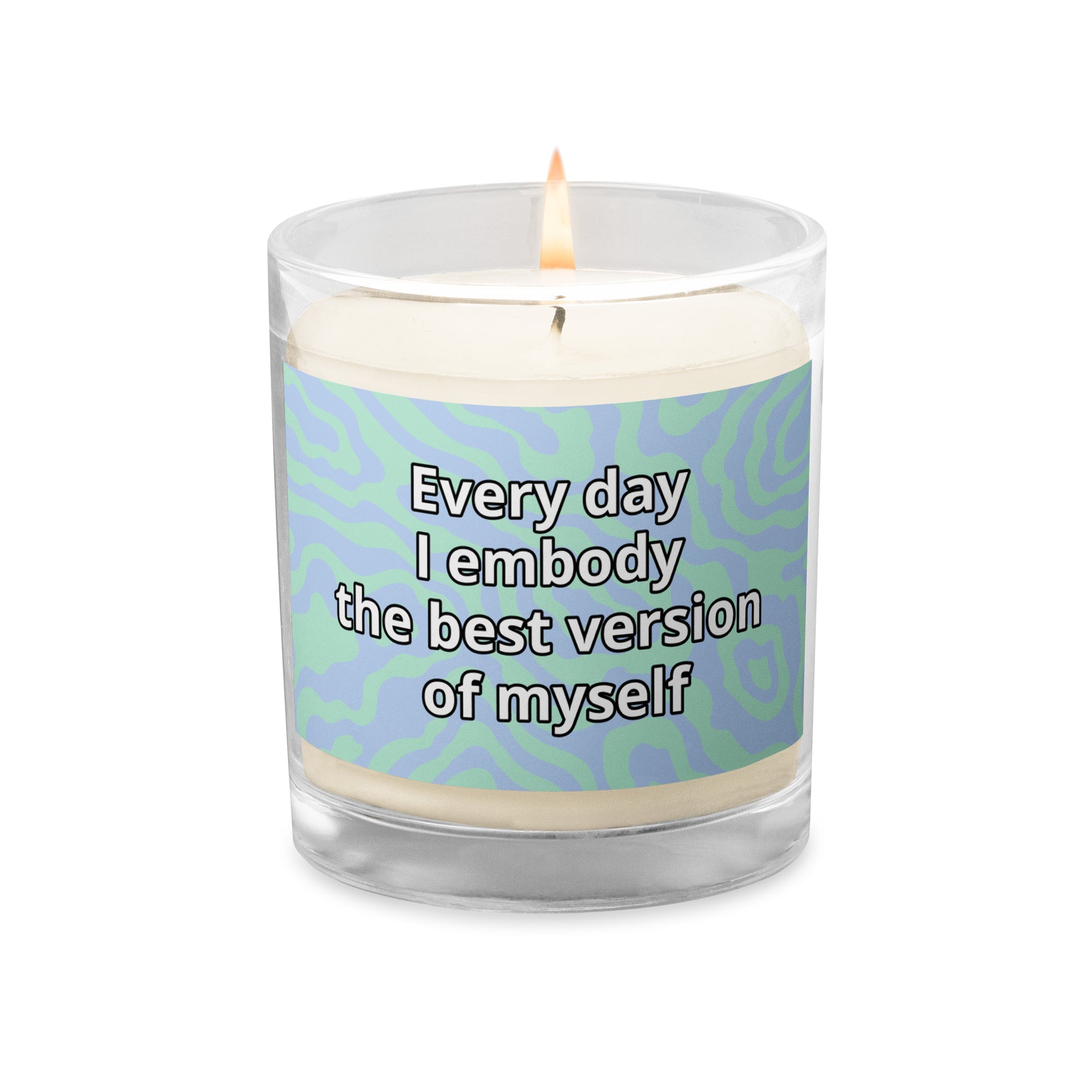 My Best Self Affirmation Glass jar soy wax candle