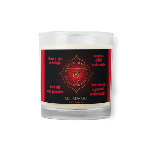 Root Chakra Glass jar soy wax candle