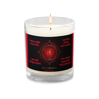 Root Chakra Glass jar soy wax candle