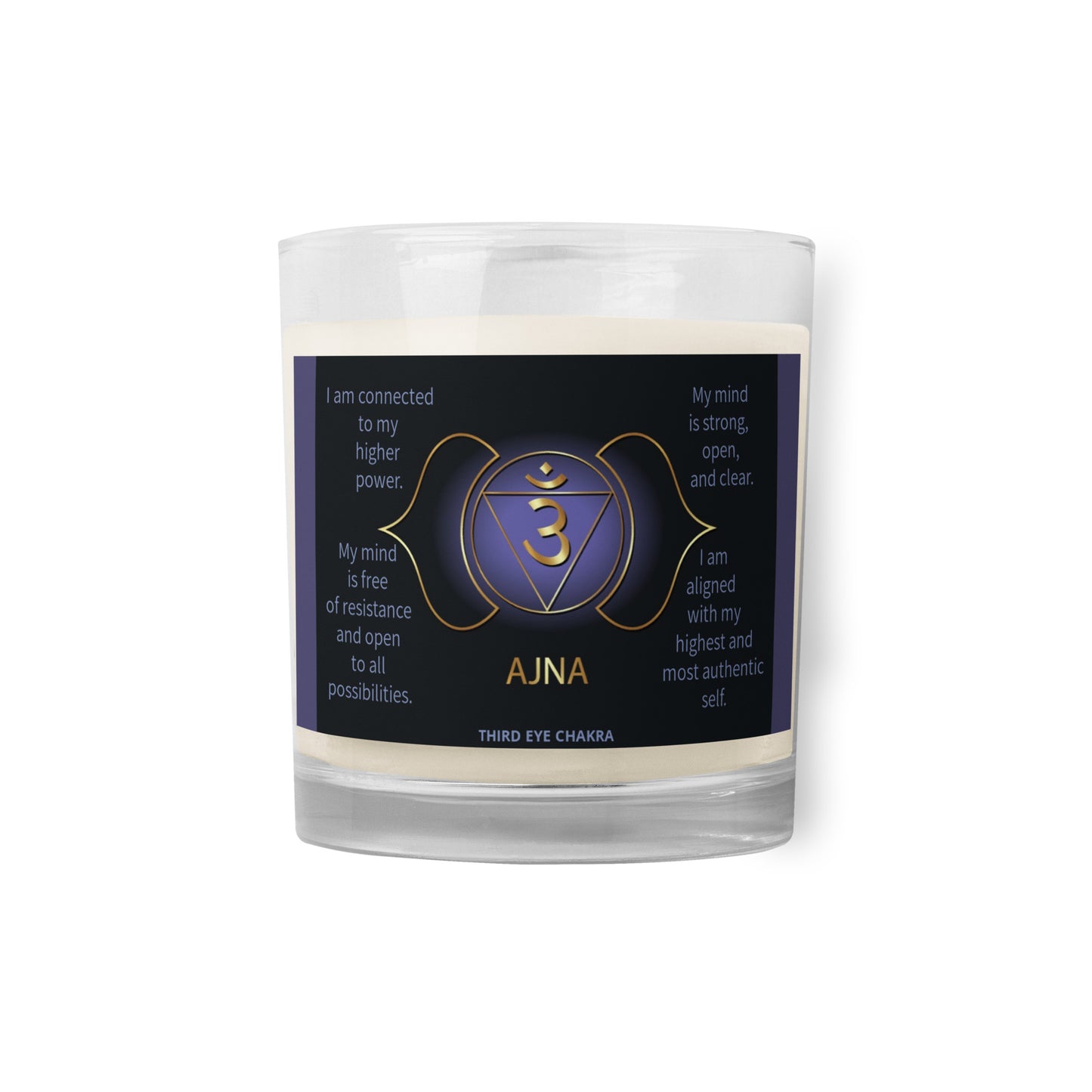 Third Eye Chakra Glass jar soy wax candle