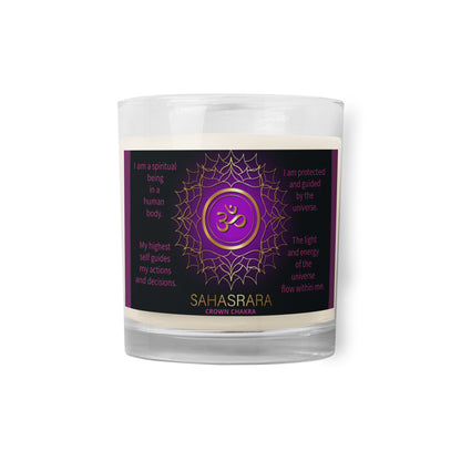 Crown Chakra Glass jar soy wax candle