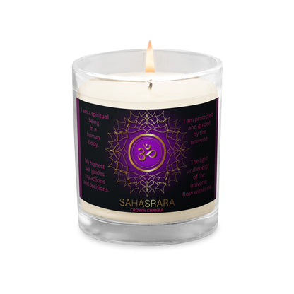 Crown Chakra Glass jar soy wax candle