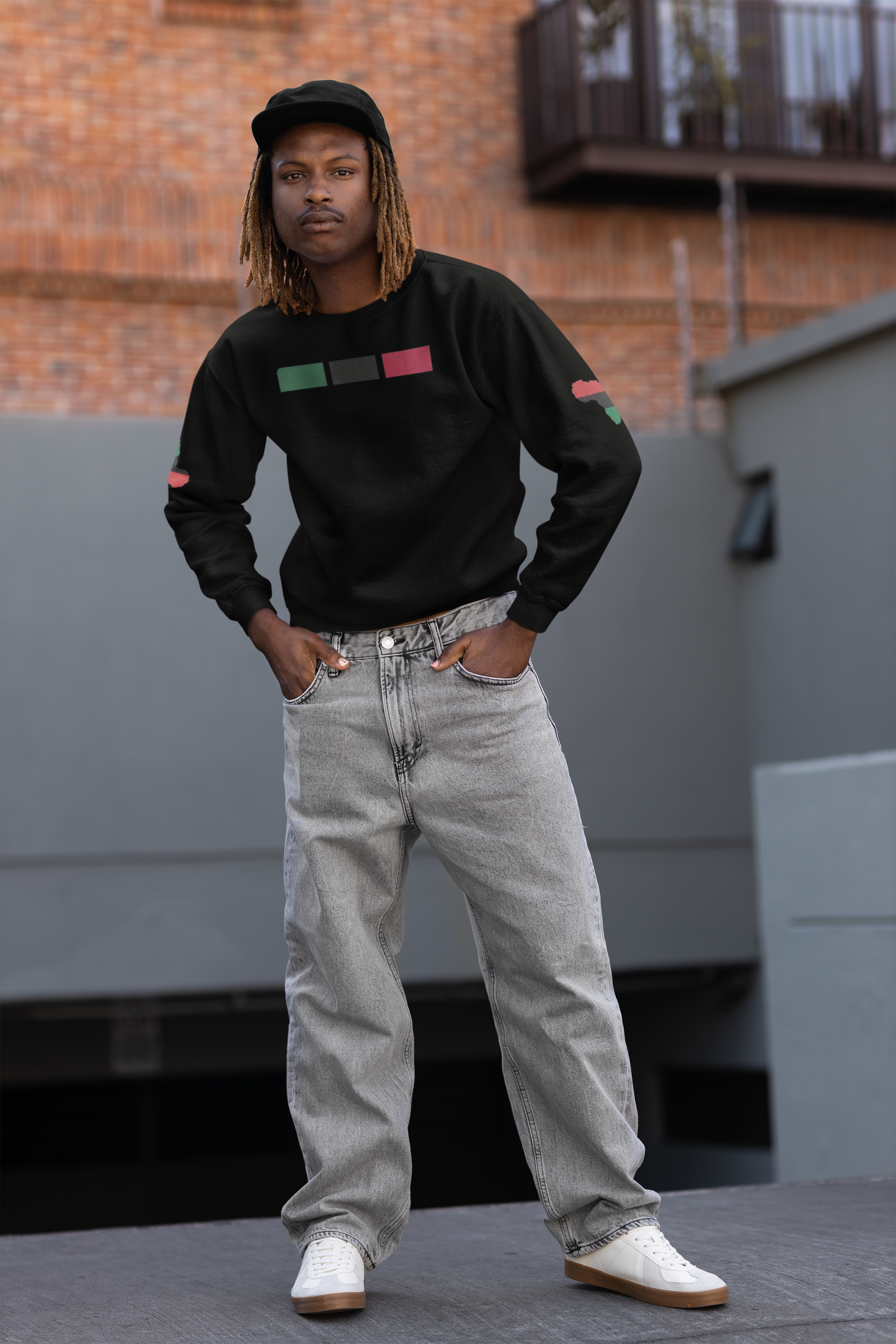 African Print Unisex eco sweatshirt