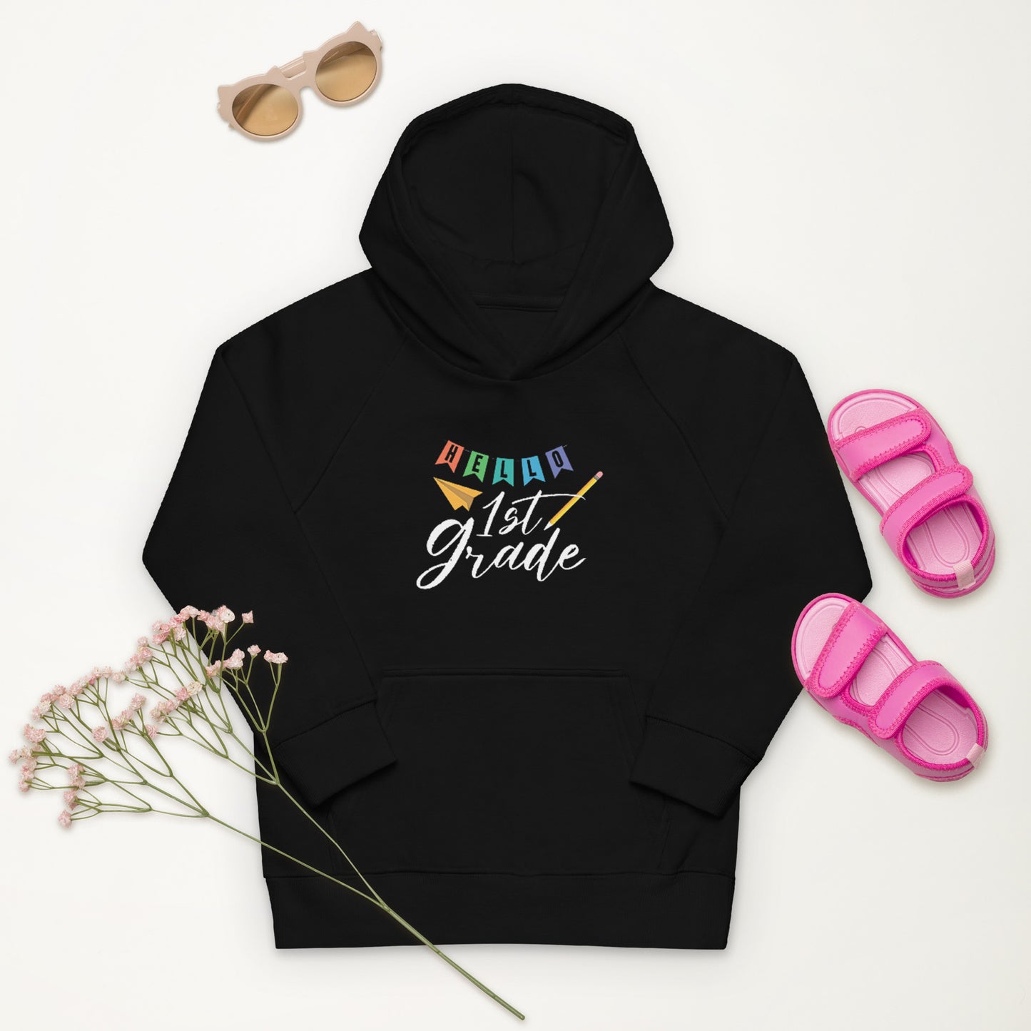 Hello First Grade Kids eco hoodie