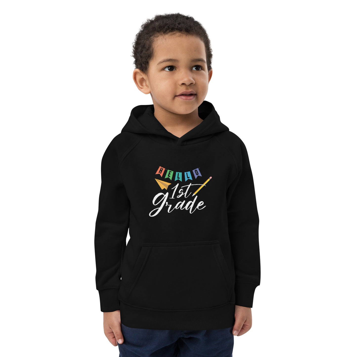 Hello First Grade Kids eco hoodie