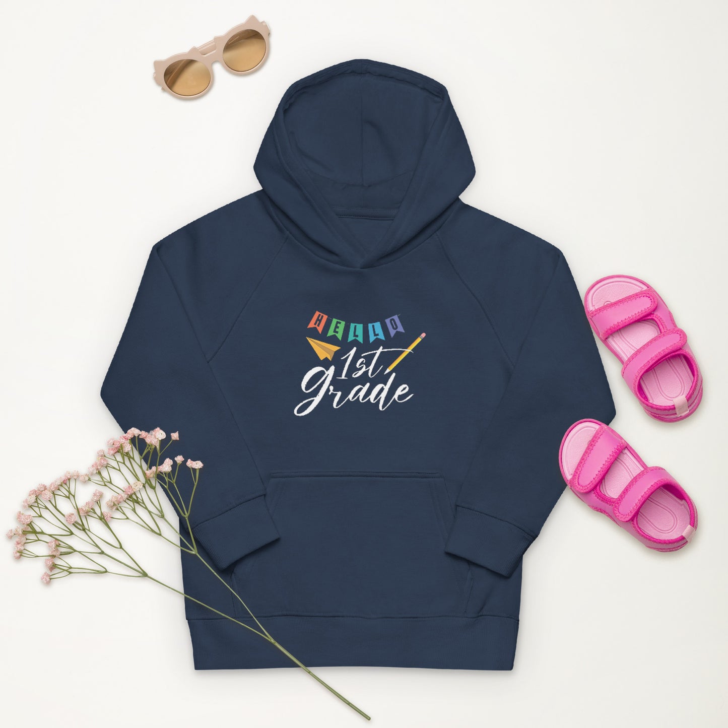 Hello First Grade Kids eco hoodie