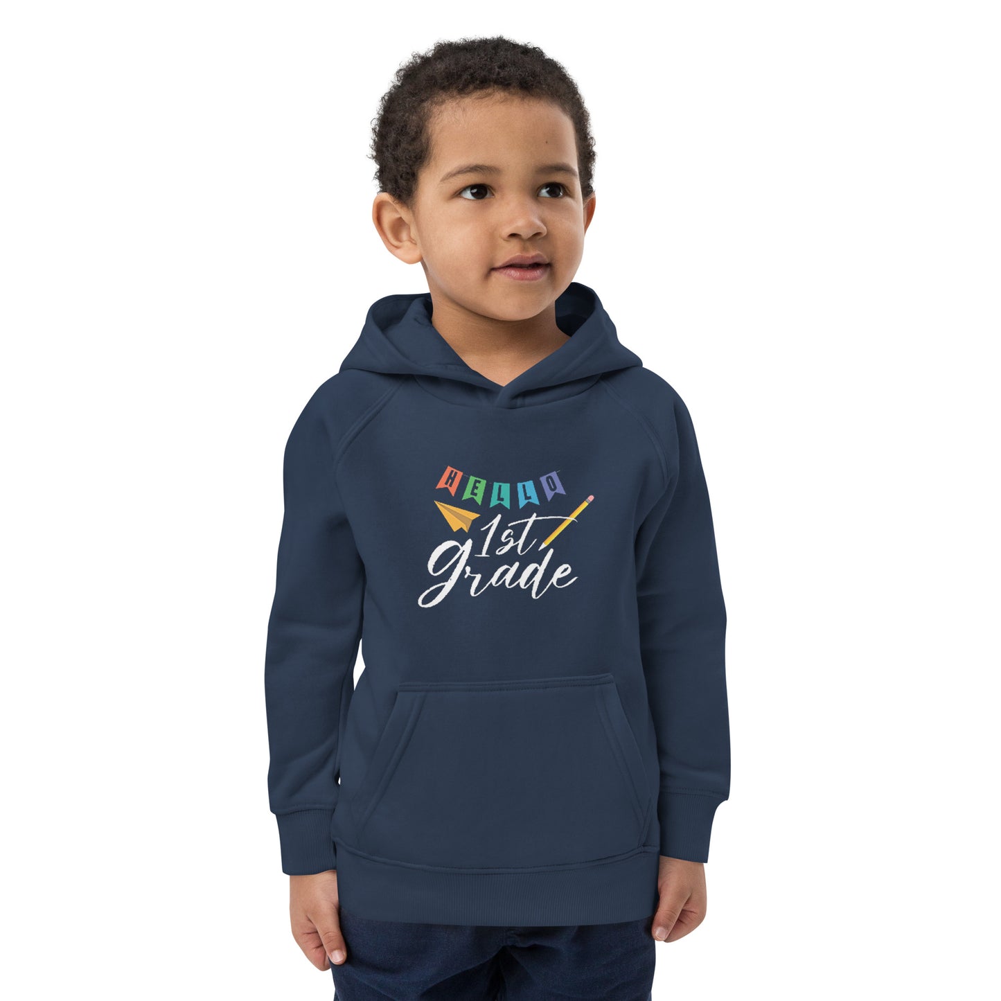 Hello First Grade Kids eco hoodie