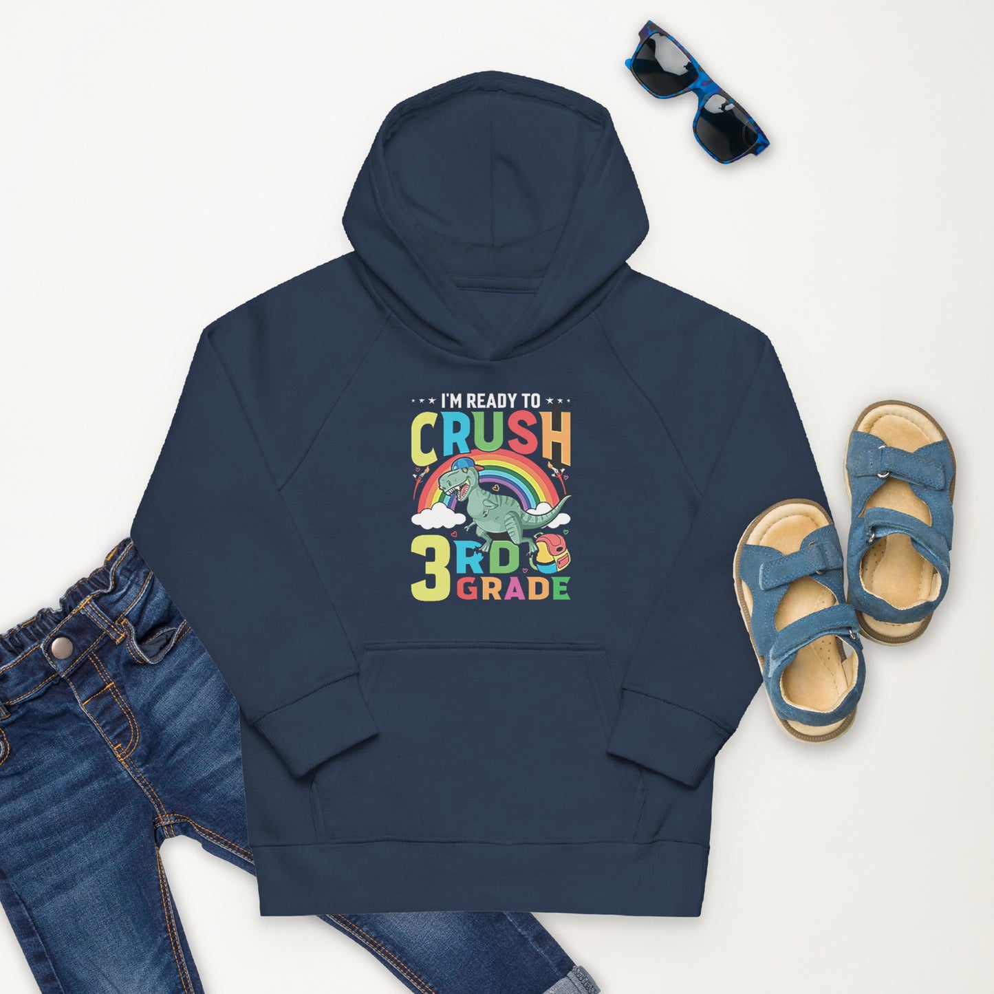 Ready to Crush 3rd Grade Kids eco unisex hoodie