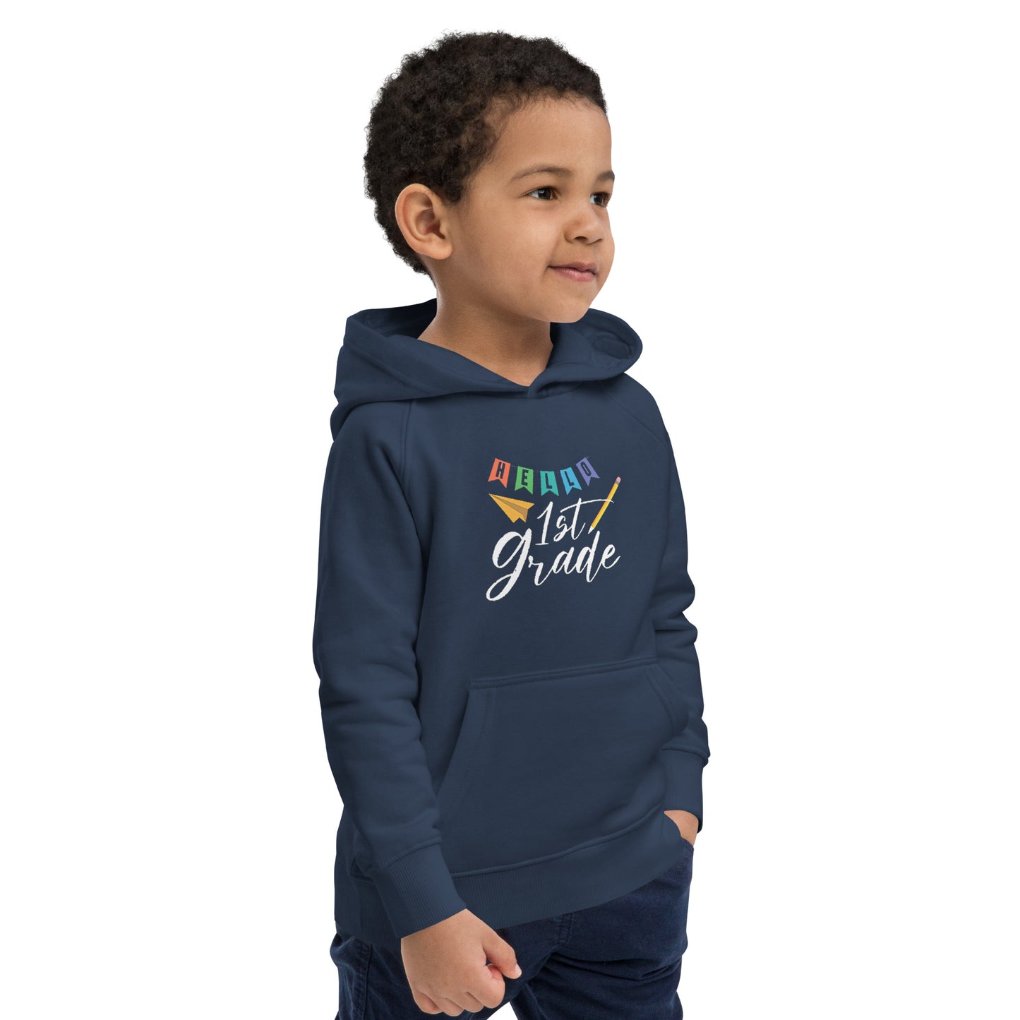 Hello First Grade Kids eco hoodie