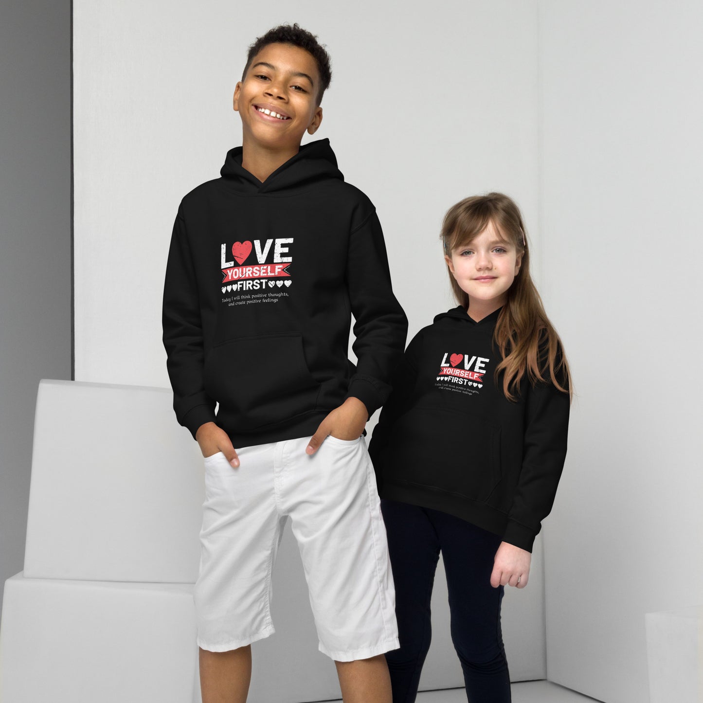 Love Yourself First Kids Hoodie